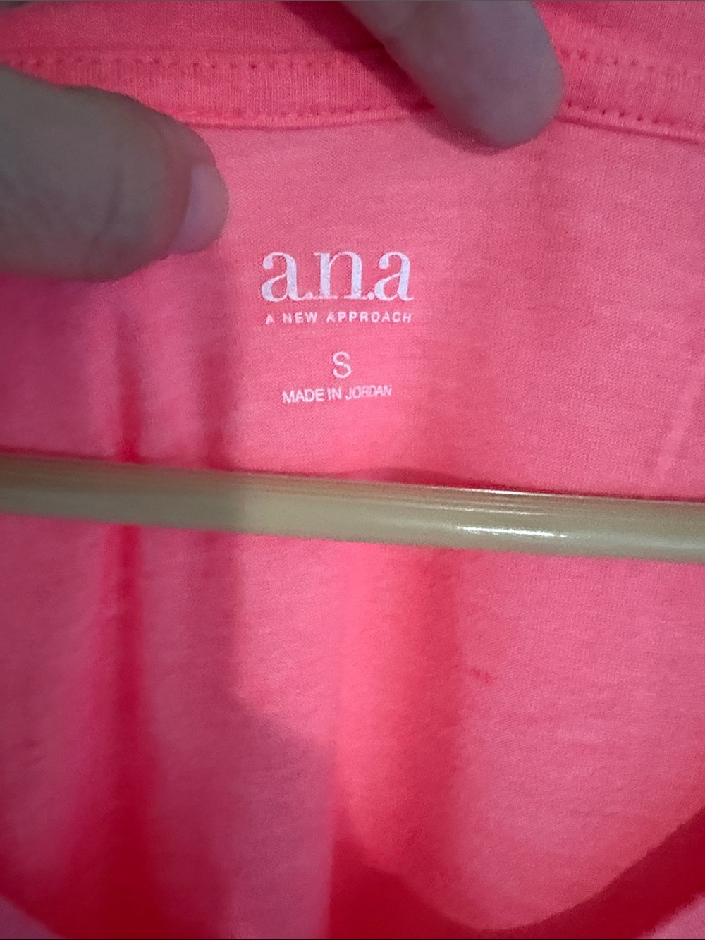a.n.a Scoop Neck Short Sleeve Tee - Coral - Picture 2 of 5